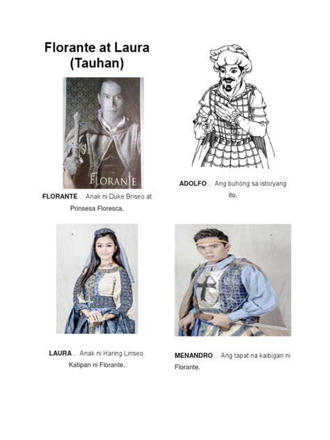 Mga Tauhan sa Florante at Laura .